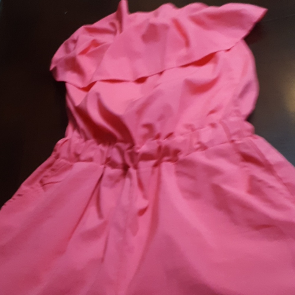 Bright pink romper